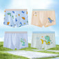 4PCS Boy Cotton Antibacterial Breathable Teenager  Cartoon Briefs