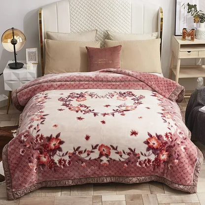 European Style Warm Raschel Blanket High End