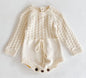 Baby Girls Knitting Romper Red Fashion