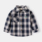 Kids Shirts With Collar Long Sleeved Plaid