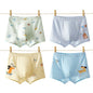 4PCS Boys Cotton Antibacterial Breathable Underwear