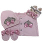 4 Pcs Boy/Girl Rhinestone Crown Jumpsuit Clothing