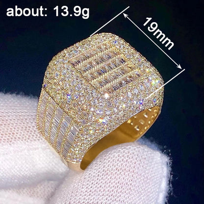 Gorgeous Gold Color Square Shaped Wide Band