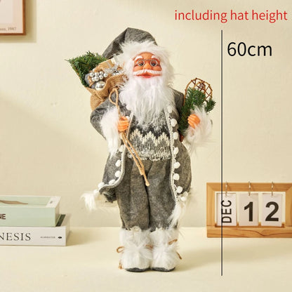 Large Standing Santa Figurine Doll Home Decoration