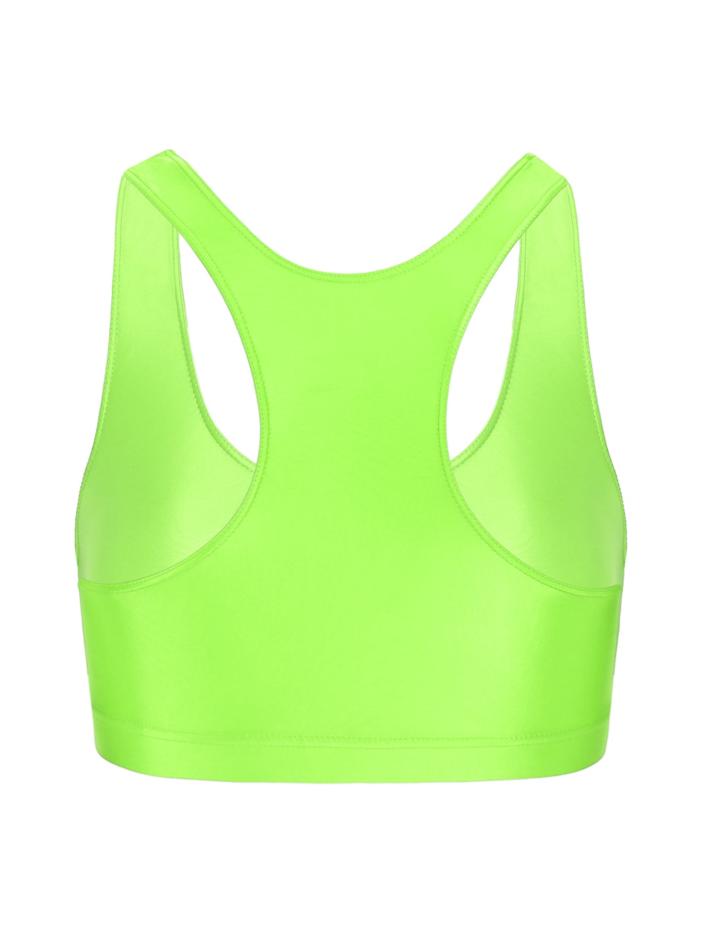 Glossy Womens Mid Waist Gym Fitness Yoga