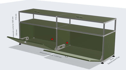 Metal Storage Display Cabinet Living Room Furniture