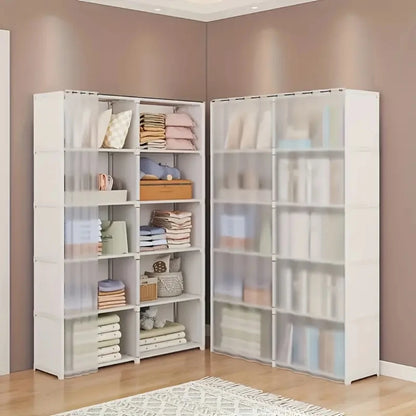 Wardrobe Closet Dustproof Storage Rack Organizer Container