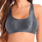 Glossy Womens Mid Waist Gym Fitness Yoga