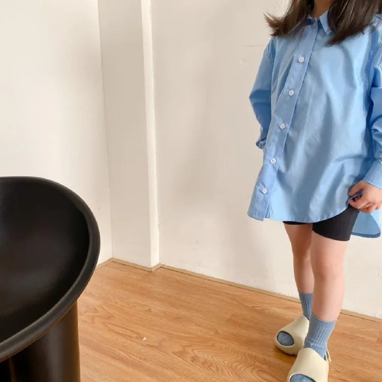 Kids' Lightweight Trendy Loose Irregular Design Shirt