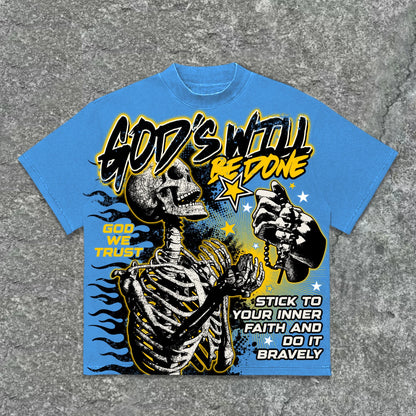 American Retro Mens/Womens God's Will T-shirt