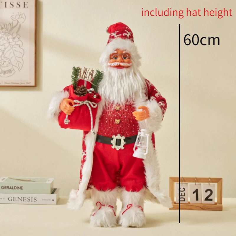 Large Standing Santa Figurine Doll Home Decoration