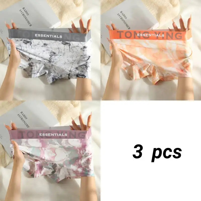 3pcs Women's Sports Boxers Shorts Ice Silk