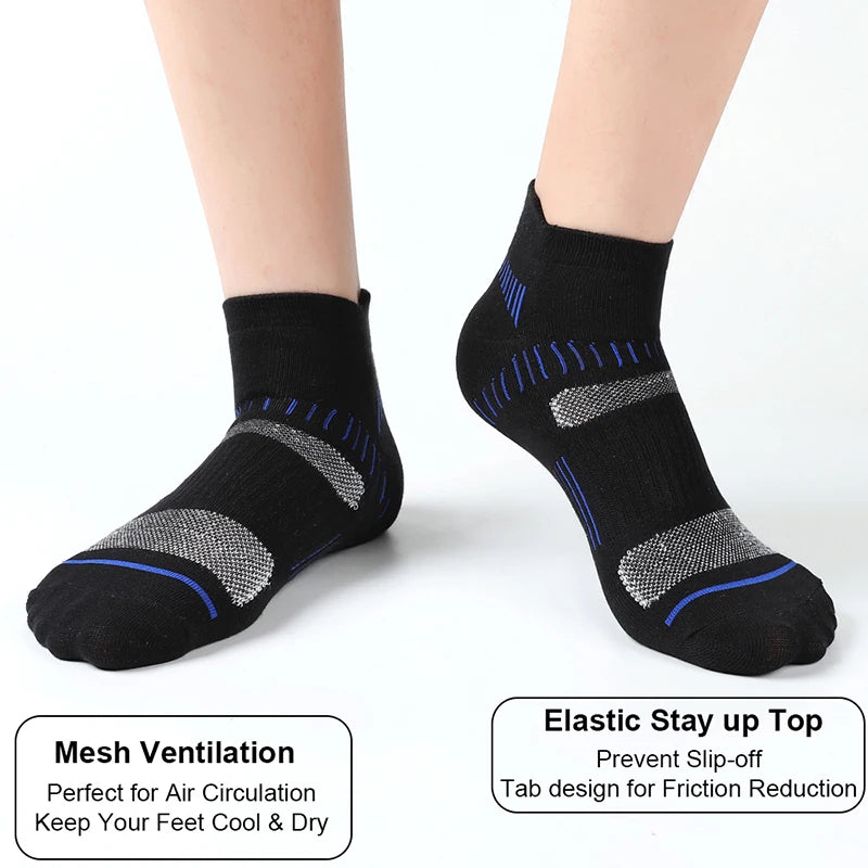 10 Pairs Men Ankle Athletic Socks