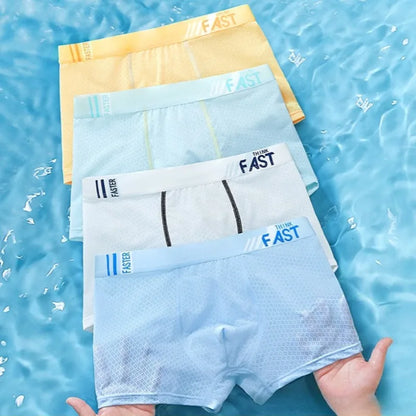 4PCS Teens Boys Mesh Breathable Comfort Antibacterial Underwear