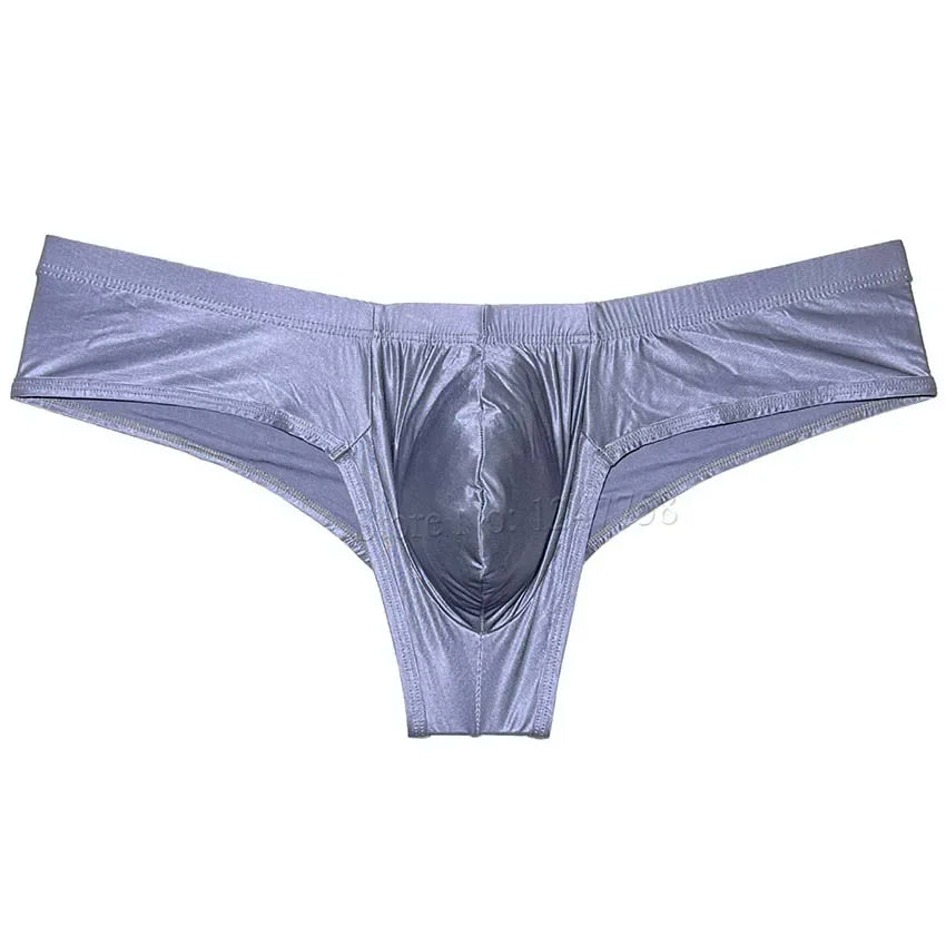 Sexy Men's Shiny Silk Mini Bikini Underwear