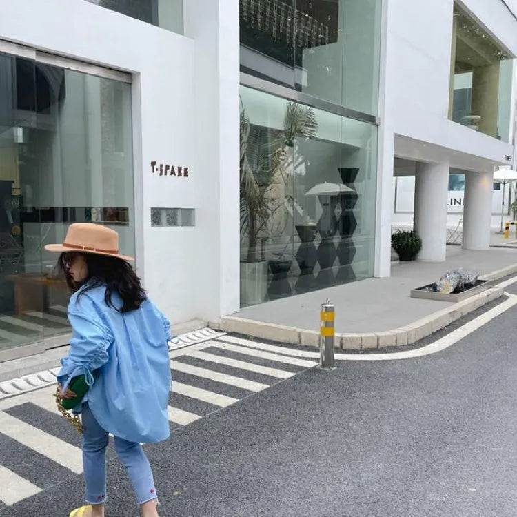 Kids' Lightweight Trendy Loose Irregular Design Shirt