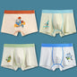 4PCS Teen Boys Cotton Antibacterial Underwear Cartoon Breathable