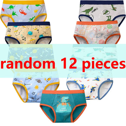 12 Pcs Boys Boxer Briefs Underwear Breathable Baby