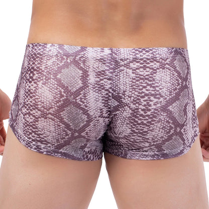 Men's Snake Skin Boxer Briefs Bulge Shorts