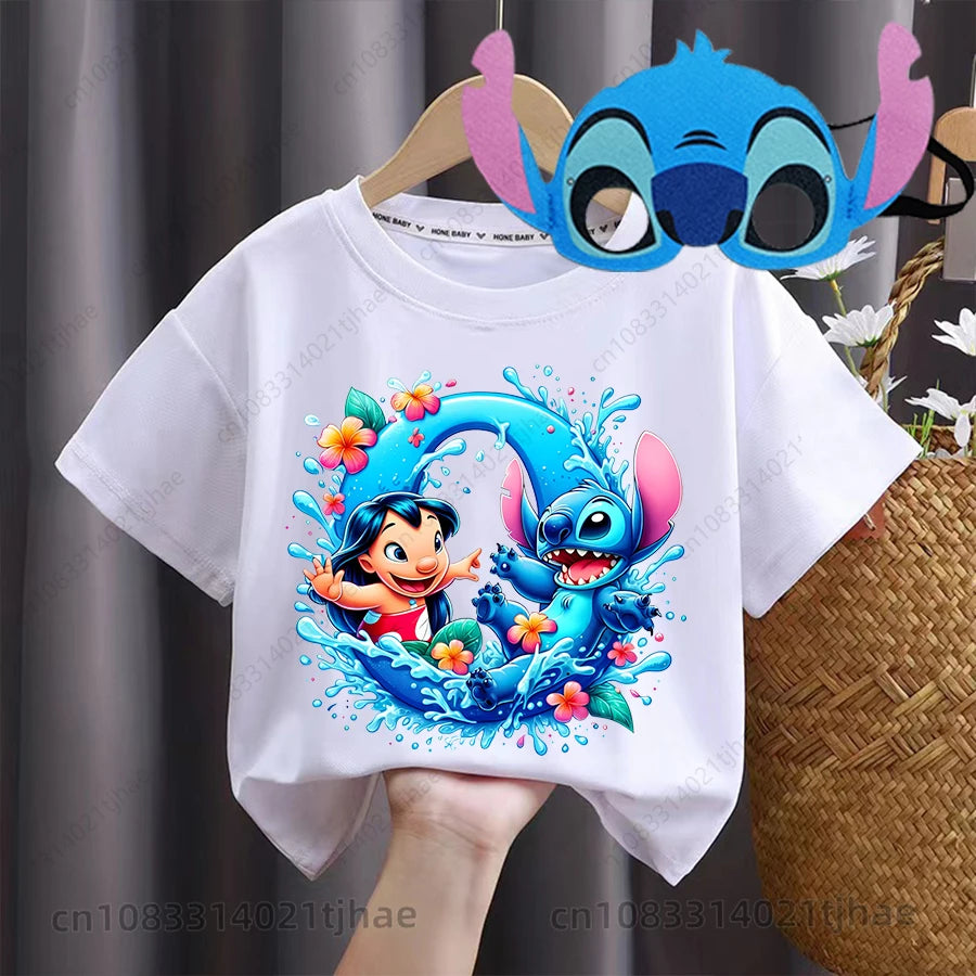 Boys/Girls Disney Lilo Stitch Letters Party T-Shirt