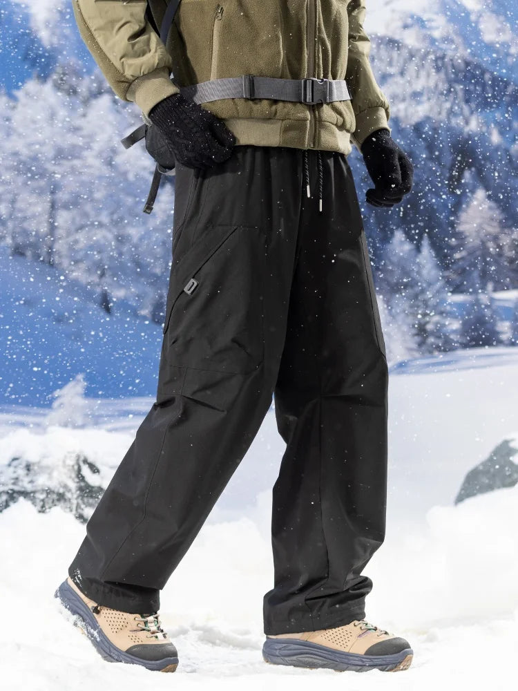 Men's Winter Fleece Warm Pants Outdoor Waterproof