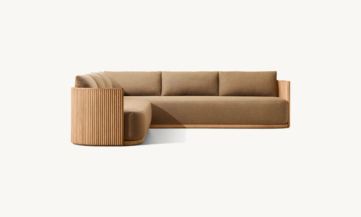 Outdoor Patio Teak Sectional Sofa Set Waterproof
