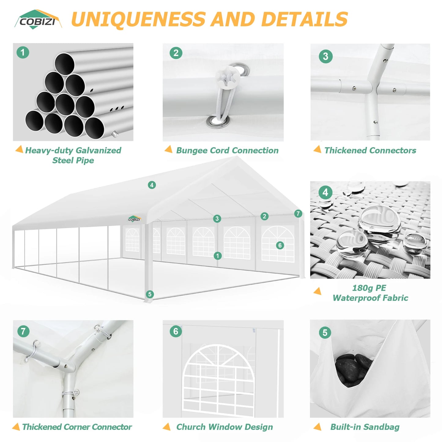 20x40FT Heavy Duty, Event Tent for Parties