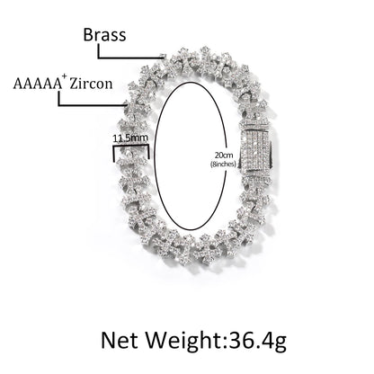 Mens Cubic Zirconia Cross Chain Fashion Jewelry