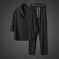 2 Pcs Mens Fashion Trend Solid Color Loose Sport