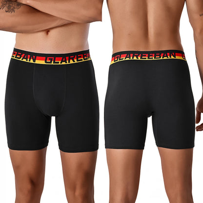 5pcs Mid-Long Cotton Boxer Shorts Men Underwear