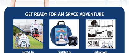 Rocket Ship Pop up Play Tent Indoor Outdoor