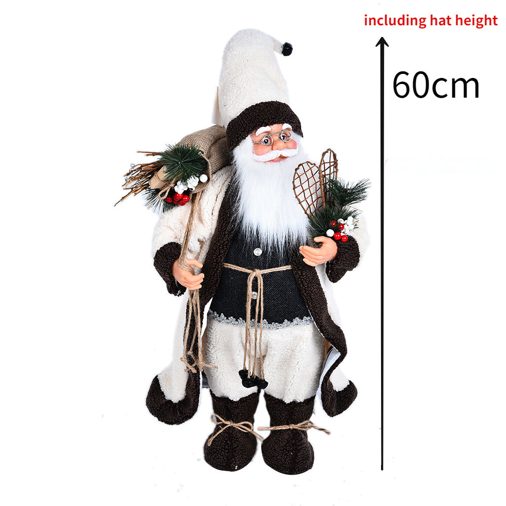 Large Standing Santa Figurine Doll Home Decoration