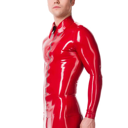 Mens Fashion Zipper Long Sleeve Jacket Turn-down Collar
