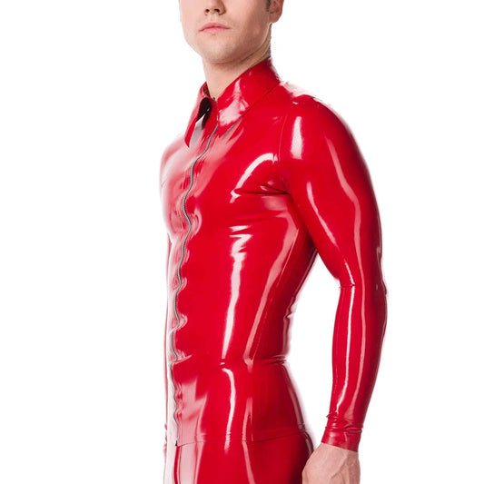 Mens Fashion Zipper Long Sleeve Jacket Turn-down Collar