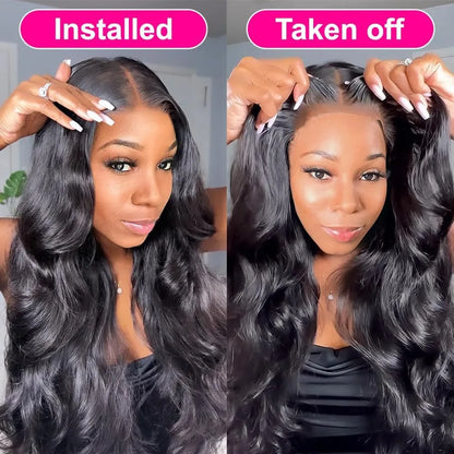 Lace Closure Wigs Human Hair Wear & Go Glueless