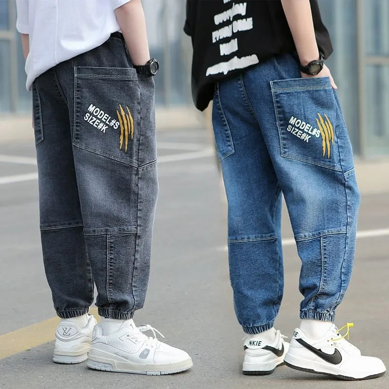 Loose Fit Boys' Jeans Trendy Oversized Denim