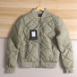 Men's Cotton Jacket with Quilted Diamond Pattern