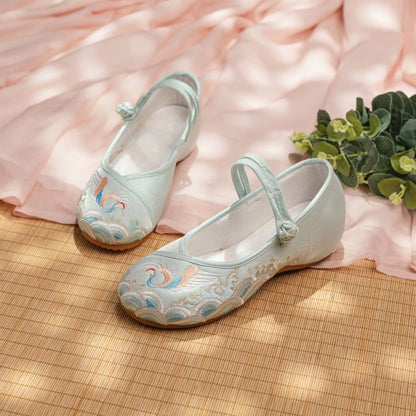 Womens Cloth Shoes Streetwear Embroidery Casual Vintage