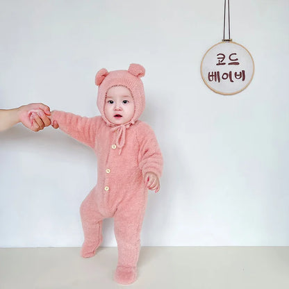 Baby Boy's/Girl's Jumpsuit Mink Velvet Cute Bear