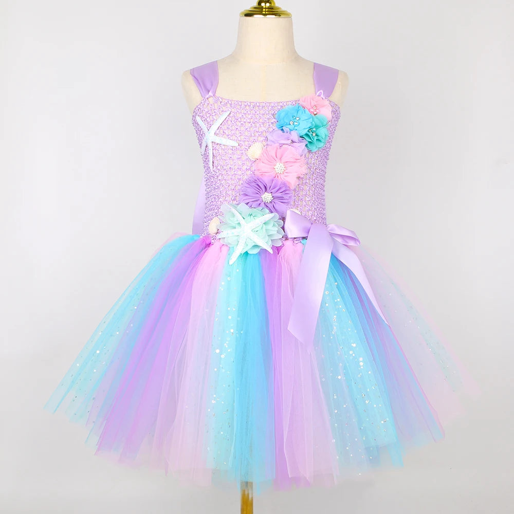 Princess Mermaid Tutu Dresses Costume for Kids
