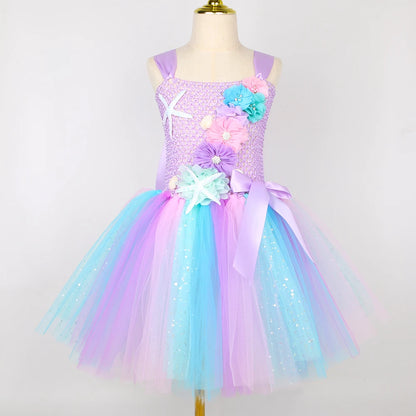 Princess Mermaid Tutu Dresses Costume for Kids