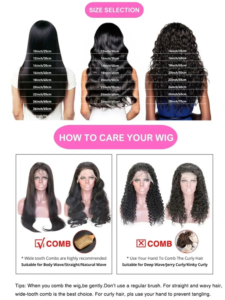 Density Body Wave Human Hair Wigs