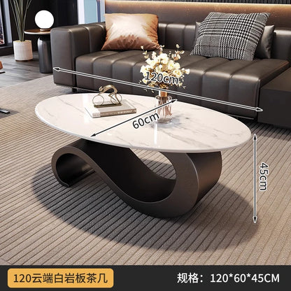 Retro Coffee Table Beauty Luxury Oval Classic