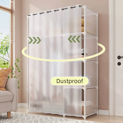 Wardrobe Closet Dustproof Storage Rack Organizer Container