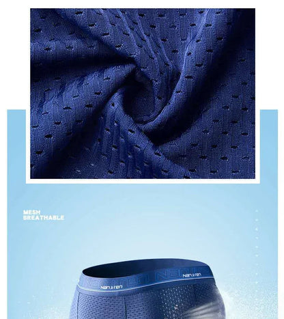 4pcs Men's Boxer Silk Plus Size Breathable Briefs