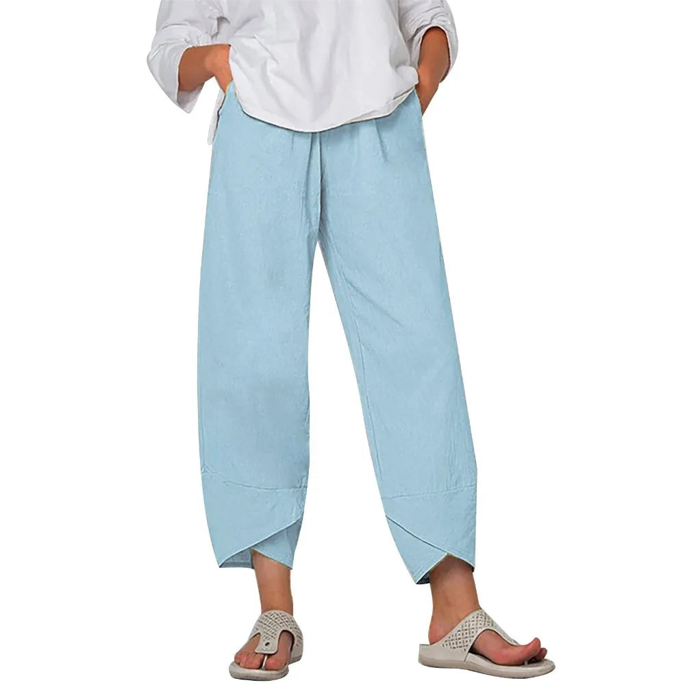 Women Sweatpants Joggers Women Cotton Linen Casual