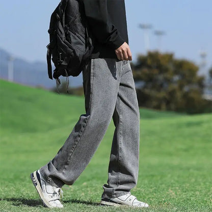Men's Trendy Wide Leg Washed Jeans