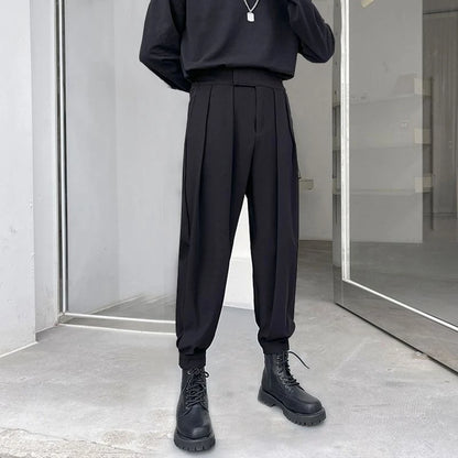 Solid Color Baggy Casual Harem Pants Men