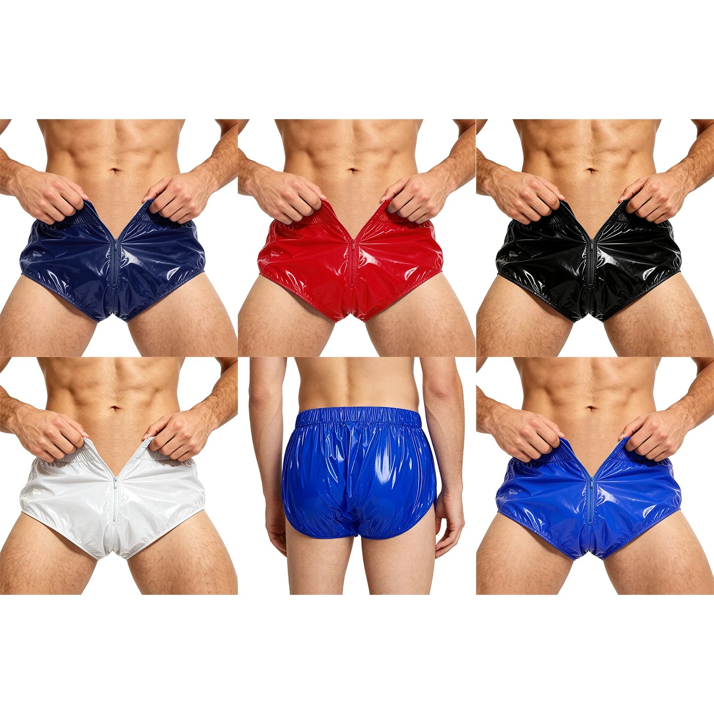 Mens Waterproof Diaper Cover Front Zipper Briefs
