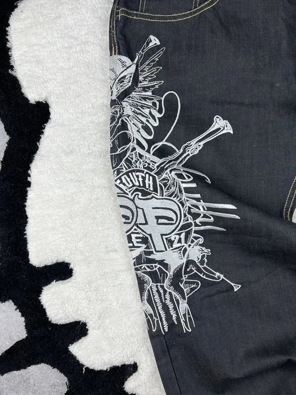 Vintage South Pole Black Denim Jeans Men's